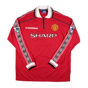 1998-00 Manchester United FC 1a Equipación Manga Larga